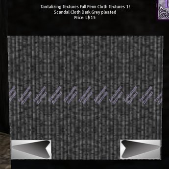 Second Life Marketplace - Scandal Cloth Dark Grey pleated
